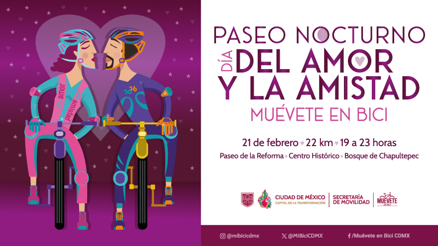 No faltes al Paseo nocturno del día del amor y la amistad